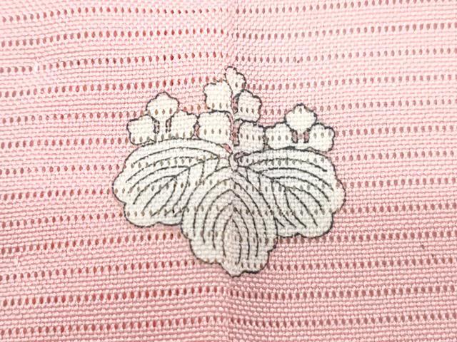 平和屋着物＊夏物　色無地　絽　珊瑚色　正絹　逸品　CABG8624th