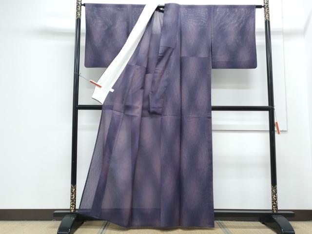 平和屋着物＊夏物　小紋　霞紋紗　暈し染め　正絹　逸品　CABG8627th