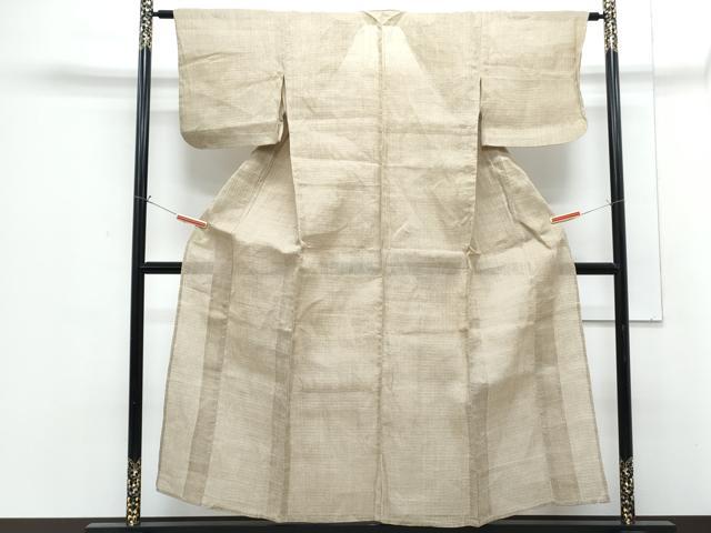 平和屋着物＊夏物　小千谷ちぢみ　吉祥文　麻　逸品　CABG8629th