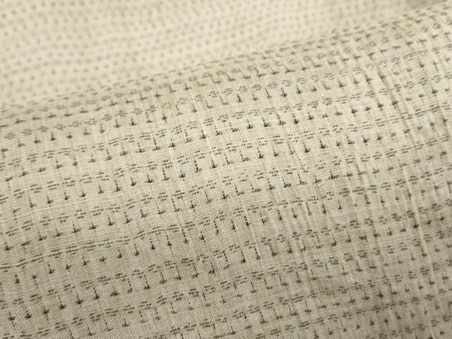 平和屋着物＊夏物　小千谷ちぢみ　吉祥文　麻　逸品　CABG8629th