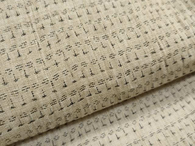 平和屋着物＊夏物　小千谷ちぢみ　吉祥文　麻　逸品　CABG8629th