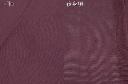 平和屋着物＊夏物　色無地　絽　葡萄色　正絹　逸品　CABG8630th