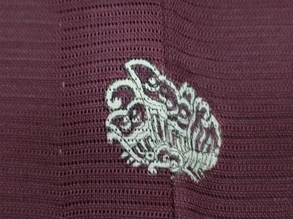 平和屋着物＊夏物　色無地　絽　葡萄色　正絹　逸品　CABG8630th