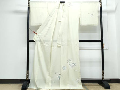 平和屋着物＊夏物　訪問着　絽　花丸文　正絹　逸品　CABG8632th