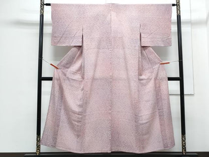 平和屋着物＊夏物　小紋　絽縮緬　霞文　暈し染め　正絹　逸品　CABG8635th