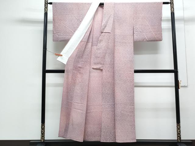 平和屋着物＊夏物　小紋　絽縮緬　霞文　暈し染め　正絹　逸品　CABG8635th