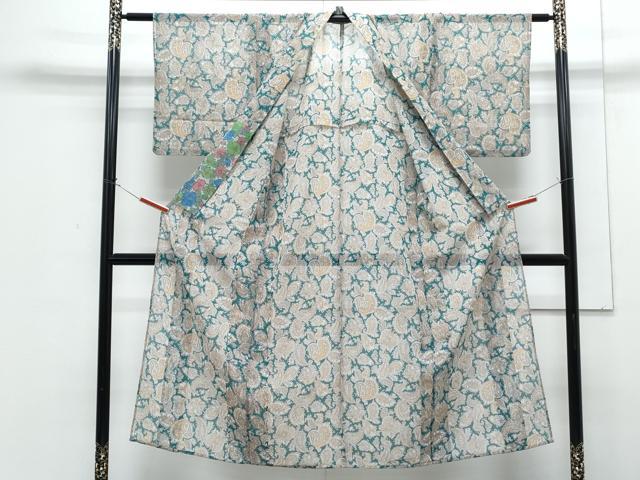 平和屋着物＊夏物　長襦袢　更紗花文　洗える着物　CABG8641th