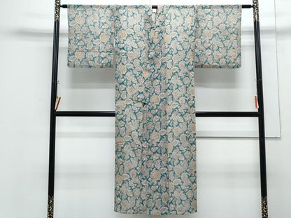 平和屋着物＊夏物　長襦袢　更紗花文　洗える着物　CABG8641th