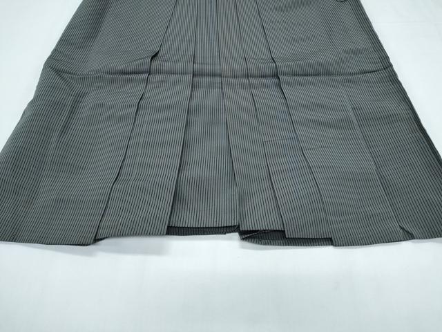 平和屋着物＊夏物　男性　行灯袴　縦絽　縞　正絹　逸品　CABG8642th