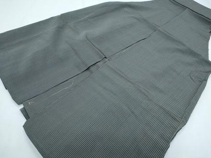 平和屋着物＊夏物　男性　行灯袴　縦絽　縞　正絹　逸品　CABG8642th