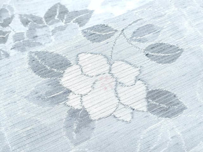 平和屋着物＊夏物　絽紬　草花文　正絹　逸品　CABG8643th