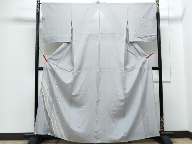 平和屋着物＊夏物　訪問着　絽　休み鳥　正絹　逸品　CABG8649th