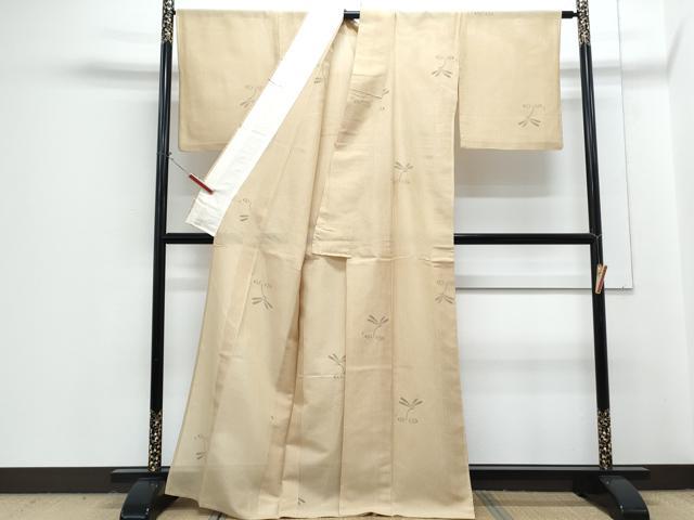 平和屋着物＊夏物　絽芭蕉　縦絽　トンボ　正絹　逸品　CABG8657th