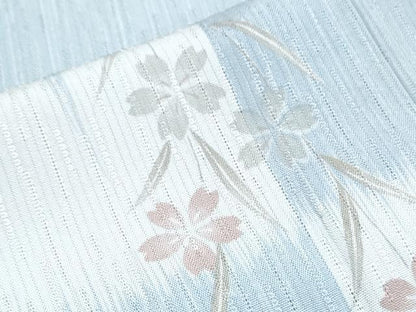 平和屋着物＊夏物　小紋　草花文　正絹　逸品　CABG8669th
