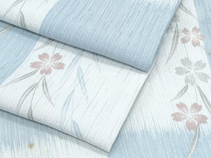 平和屋着物＊夏物　小紋　草花文　正絹　逸品　CABG8669th