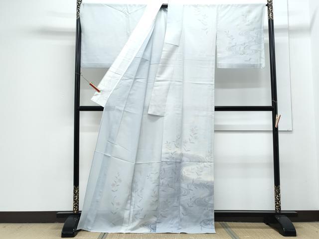 平和屋着物＊夏物　訪問着　流水花文　暈し染め　金彩　正絹　逸品　CABG8673th