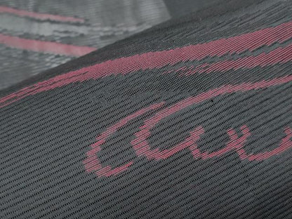 平和屋着物＊夏物　小紋　絽　立波文　黒地　正絹　逸品　CABG8680th