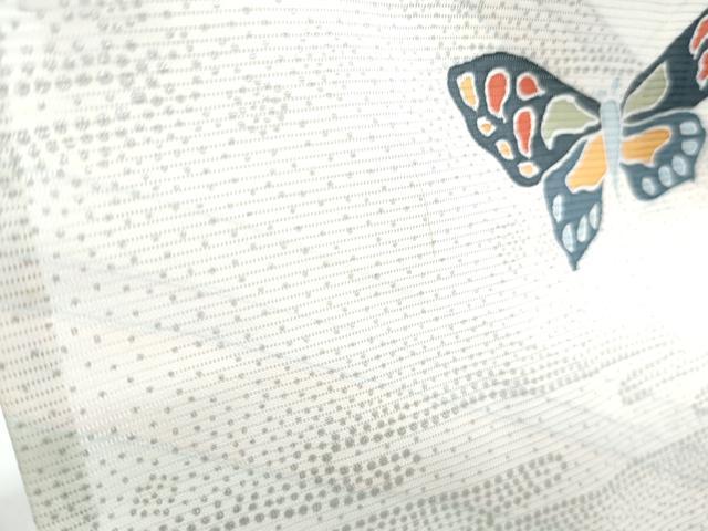 平和屋着物＊夏物　訪問着　絽　舞蝶文　金彩　正絹　逸品　CABG8682th