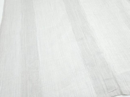 平和屋着物＊夏物 小千谷ちぢみ 縞 反端付き 正絹 逸品 CABG8685th