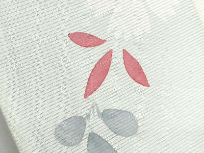 平和屋着物＊夏物　小紋　絽　草花文　正絹　逸品　CABG8687th
