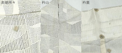 平和屋着物＊夏物　小紋　絽　吉祥文　正絹　逸品　CABG8688th