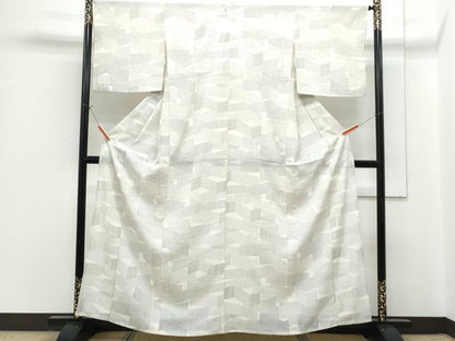 平和屋着物＊夏物　小紋　絽　吉祥文　正絹　逸品　CABG8688th