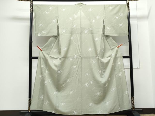 平和屋着物＊夏物　小紋　紗綾形紋紗　吉祥文　CABG8689th