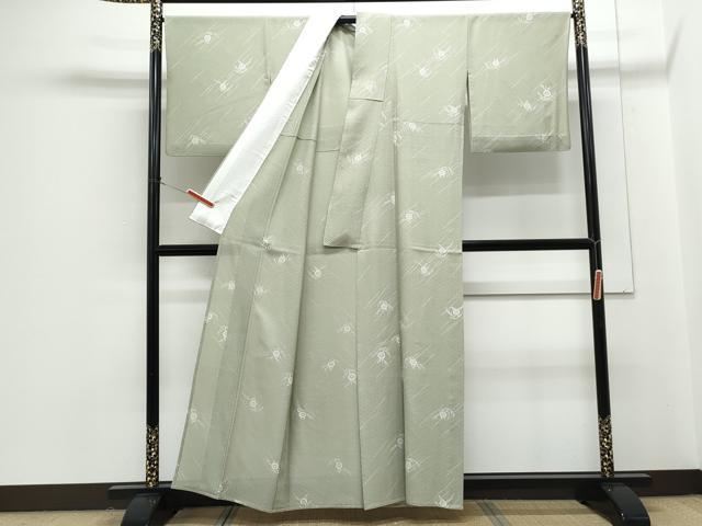 平和屋着物＊夏物　小紋　紗綾形紋紗　吉祥文　CABG8689th