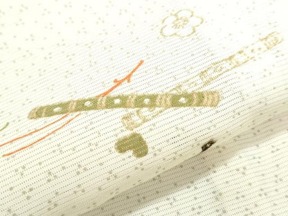 平和屋着物＊夏物　小紋　絽　宝尽くし文　金彩　正絹　逸品　CABG8691th