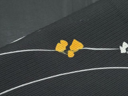 平和屋着物＊夏物　小紋　絽　吉祥文　黒地　正絹　逸品　CABG8695th