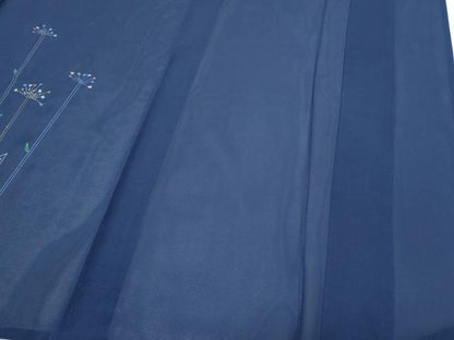 平和屋着物＊夏物　訪問着　絽　花蝶文　正絹　逸品　CABG8696th