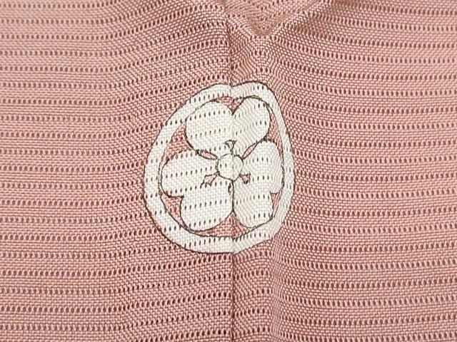 平和屋着物＊夏物　色無地　絽　薄紅色　正絹　逸品　CABG8698th
