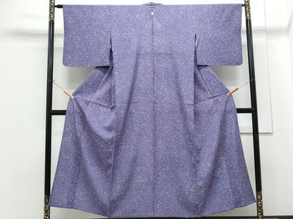 平和屋着物＊夏物　小紋　絽　霞文　たたき染め　正絹　逸品　CABG8702th
