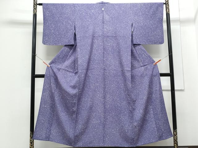 平和屋着物＊夏物　小紋　絽　霞文　たたき染め　正絹　逸品　CABG8702th
