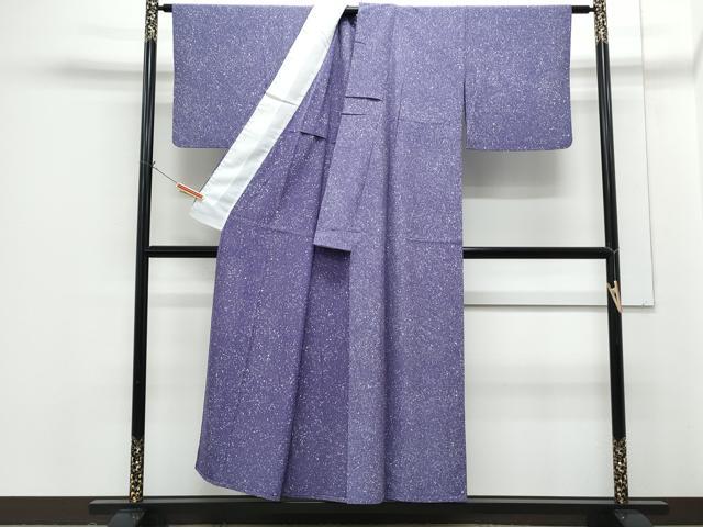 平和屋着物＊夏物　小紋　絽　霞文　たたき染め　正絹　逸品　CABG8702th