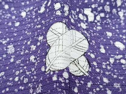 平和屋着物＊夏物　小紋　絽　霞文　たたき染め　正絹　逸品　CABG8702th