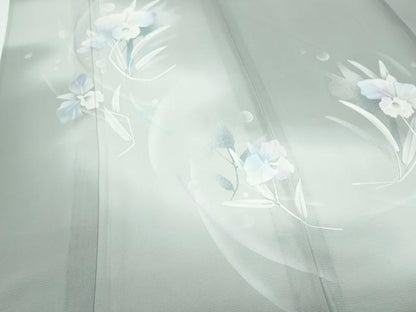 平和屋着物＊夏物　訪問着　絽　草花文　暈し染め　正絹　逸品　CABG8704th