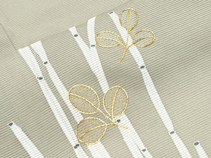 平和屋着物＊夏物　訪問着　絽　駒刺繍　流水草花文　正絹　逸品　CABG8706th