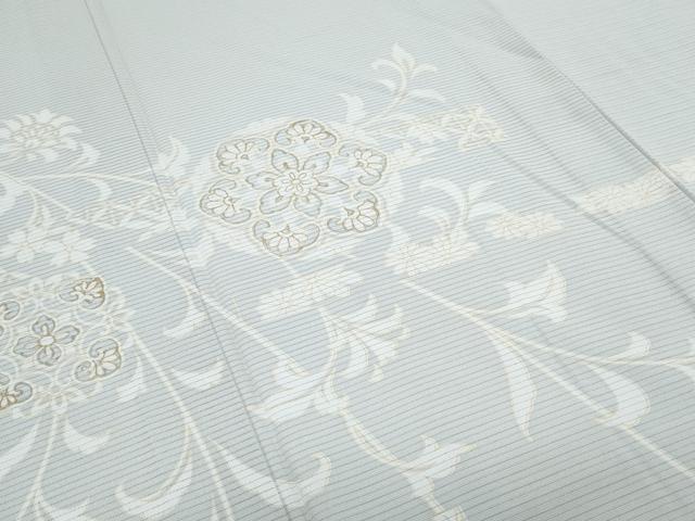 平和屋着物＊夏物　訪問着　絽　正倉院花文　金彩　正絹　逸品　CABG8707th