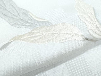 平和屋着物＊夏物　訪問着　総刺繍　市松紋紗　百合　金糸　ロング丈　正絹　逸品　CABG8708th