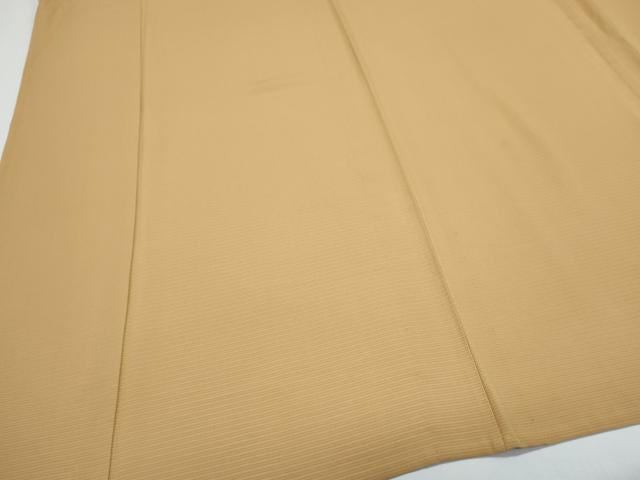 平和屋着物＊夏物　色無地　絽　黄橡色　正絹　逸品　CABG8710th