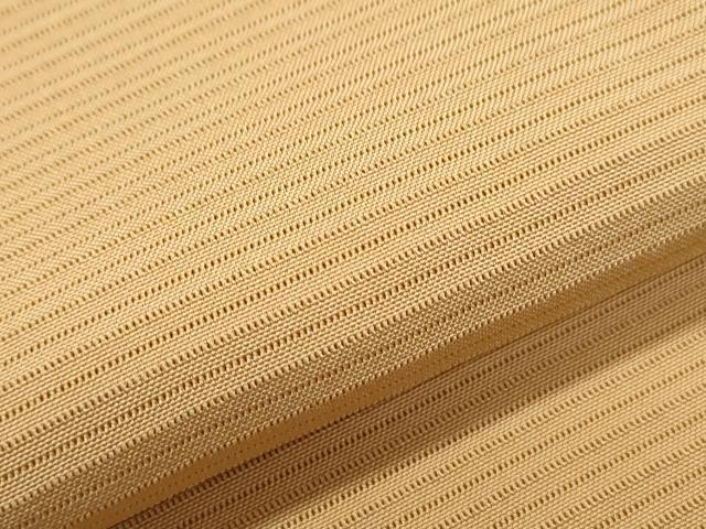 平和屋着物＊夏物　色無地　絽　黄橡色　正絹　逸品　CABG8710th