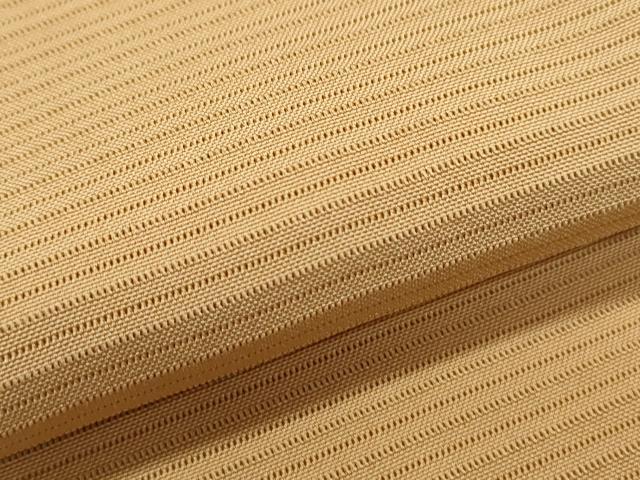 平和屋着物＊夏物　色無地　絽　黄橡色　正絹　逸品　CABG8710th