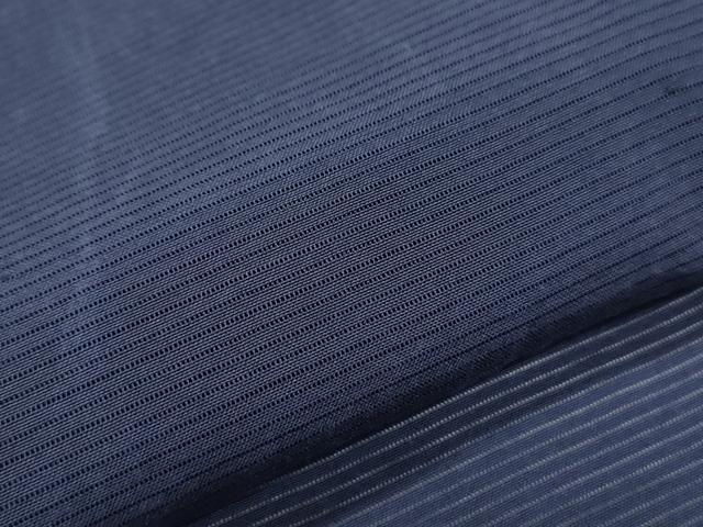 平和屋着物＊夏物　色無地　絽　濃藍色　正絹　逸品　CABG8711th