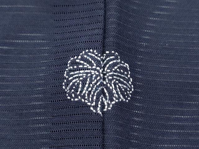 平和屋着物＊夏物　色無地　絽　濃藍色　正絹　逸品　CABG8711th