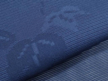平和屋着物＊夏物　色無地　絽　蔦の葉紋紗　紺色　正絹　逸品　CABG8713th