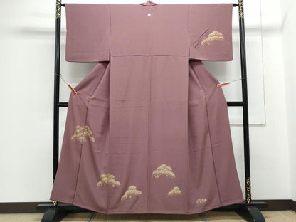 平和屋着物■訪問着　手描き　枝松文　金銀彩　正絹　逸品　CABG8725th