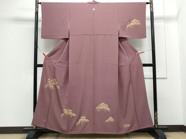 平和屋着物■訪問着　手描き　枝松文　金銀彩　正絹　逸品　CABG8725th