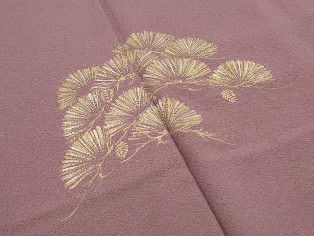 平和屋着物■訪問着　手描き　枝松文　金銀彩　正絹　逸品　CABG8725th