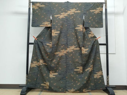 平和屋着物■小紋　エ霞毎花文　洗える着物　CABG8735th